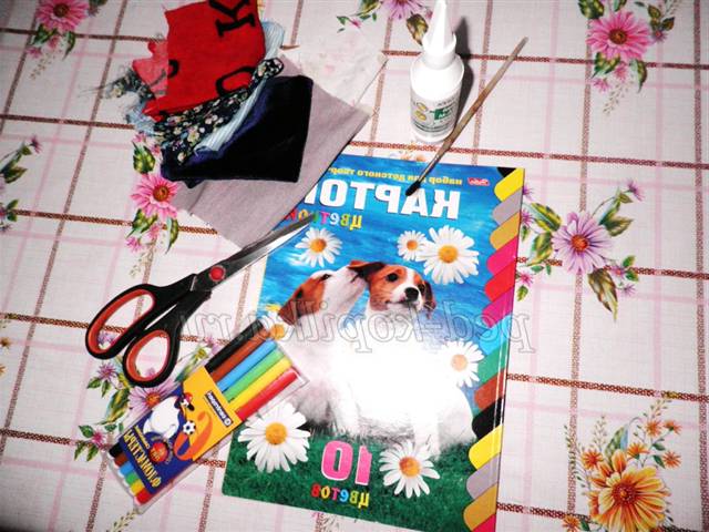 Колаж з тканини Равлик. Майстер-клас