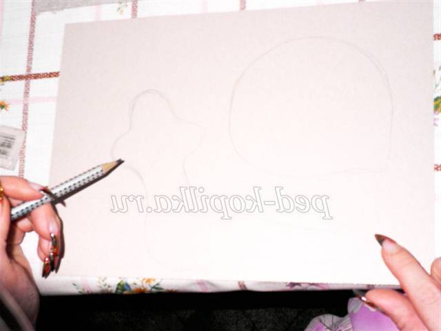 Колаж з тканини Равлик. Майстер-клас