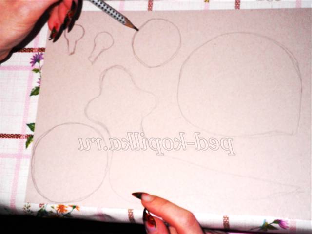 Колаж з тканини Равлик. Майстер-клас