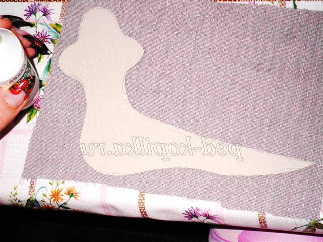 Колаж з тканини Равлик. Майстер-клас