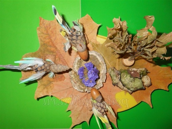 Осінні вироби з природного матеріалу для старших дошкільнят