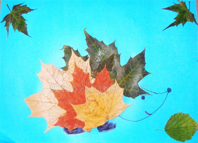 Аплікація з осіннього листя. Майстер-клас Аплікація з осіннього листя. Майстер-клас