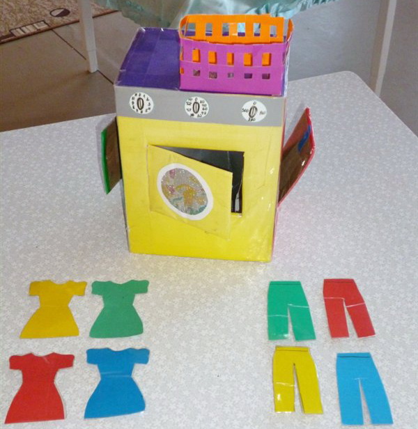 Дидактична гра для дошкільнят Пральна машина Дидактична гра для дошкільнят Пральна машина