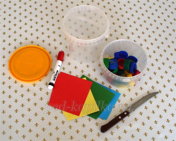 Розвиваюча гра - сортер Куди заховати кришечку? Майстер-клас з виготовлення гри Розвиваюча гра - сортер Куди заховати кришечку? Майстер-клас з виготовлення гри