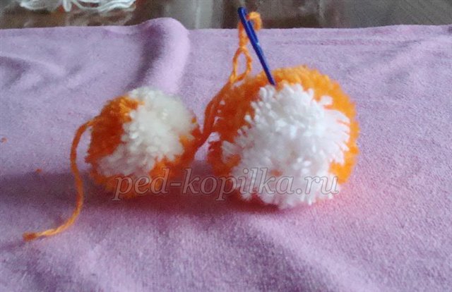 Іграшки з помпонів своїми руками. Лисичка Іграшки з помпонів своїми руками. Лисичка