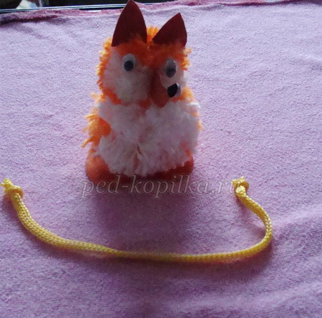 Іграшки з помпонів своїми руками. Лисичка Іграшки з помпонів своїми руками. Лисичка