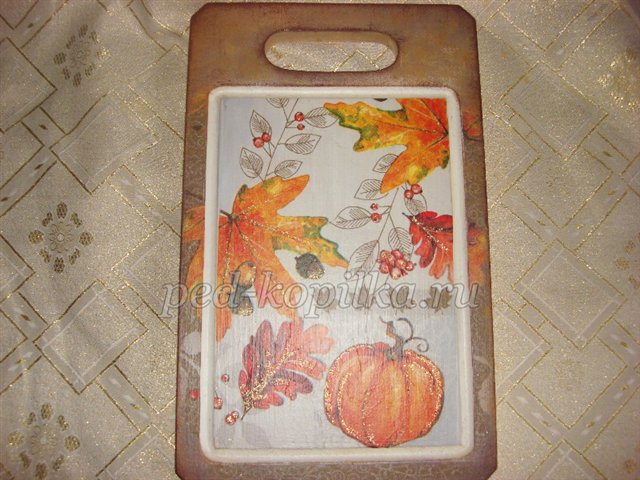 Декупаж обробної дошки. Майстер-клас Декупаж обробної дошки. Майстер-клас