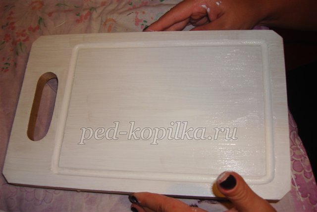 Декупаж обробної дошки. Майстер-клас Декупаж обробної дошки. Майстер-клас