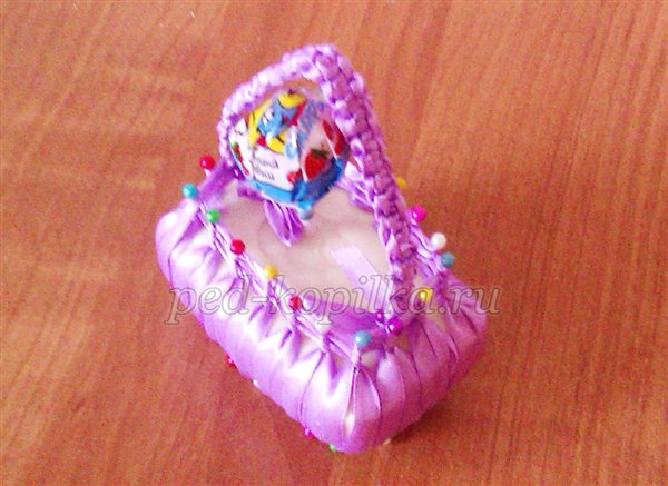кошичок з мила і стрічок своїми руками