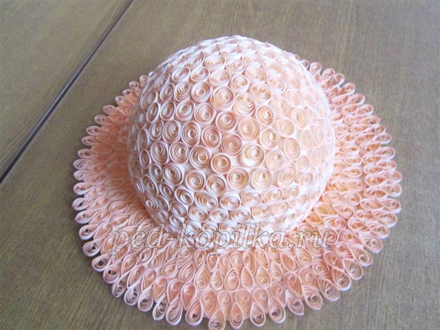 Пап'є-маше. Квіллінг. Квіткова капелюшок Пап'є-маше. Квіллінг. Квіткова капелюшок