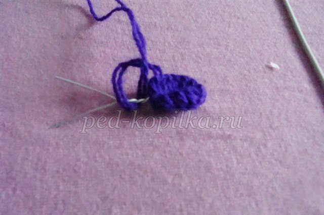 Фіалка з ниток. Майстер - клас