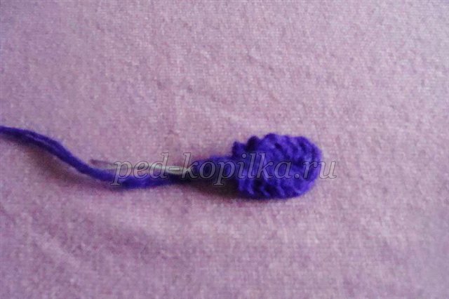 Фіалка з ниток. Майстер - клас