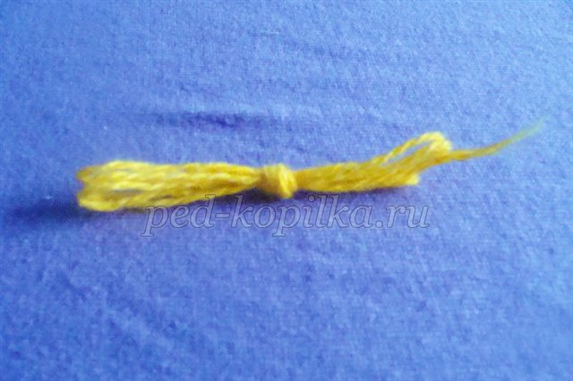 Фіалка з ниток. Майстер - клас