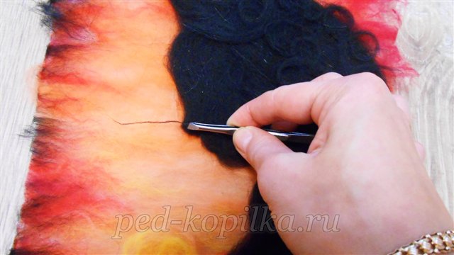 Розпис шерстю Темна ніч. Майстер-клас Розпис шерстю Темна ніч. Майстер-клас