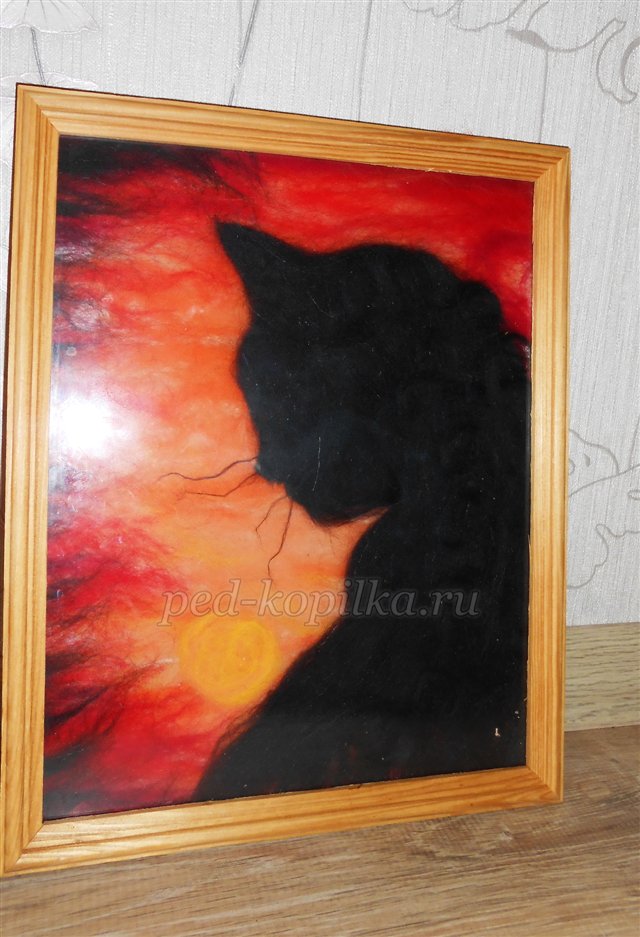 Розпис шерстю Темна ніч. Майстер-клас Розпис шерстю Темна ніч. Майстер-клас