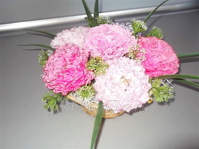 Півонії. Робота виконана в техніці світ - дизайн. Майстер-клас