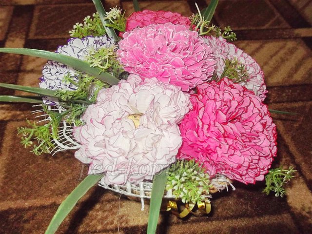 Півонії. Робота виконана в техніці світ - дизайн. Майстер-клас