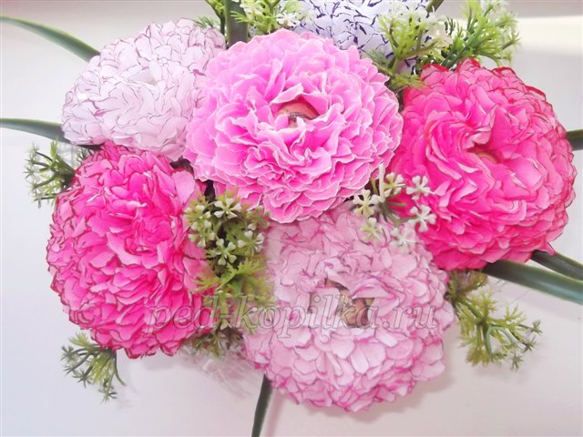 Півонії. Робота виконана в техніці світ - дизайн. Майстер-клас Півонії. Робота виконана в техніці світ - дизайн. Майстер-клас