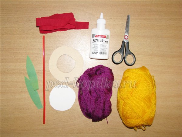 Квіти з ниток. Майстер-клас Квіти з ниток. Майстер-клас