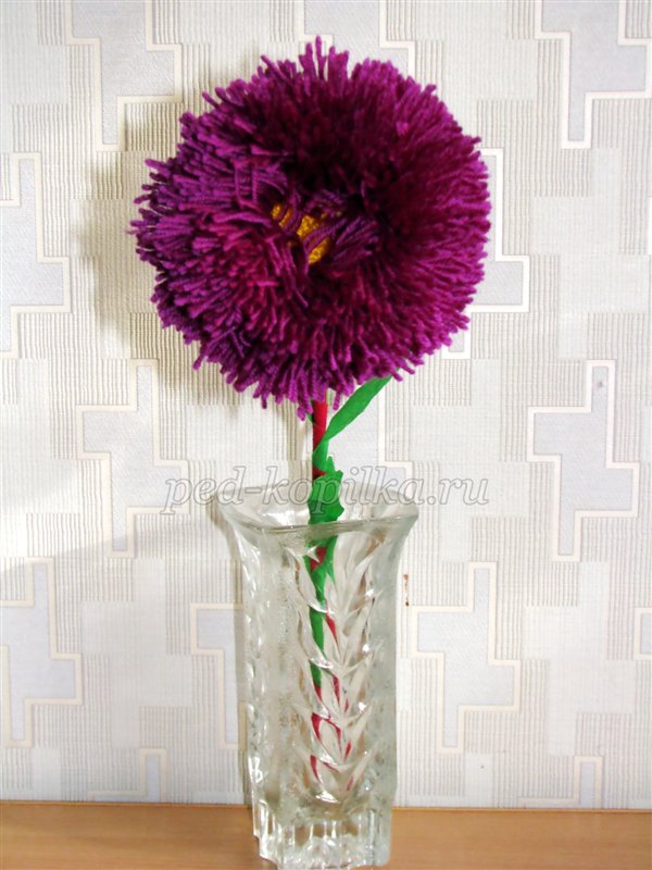 Квіти з ниток. Майстер-клас Квіти з ниток. Майстер-клас