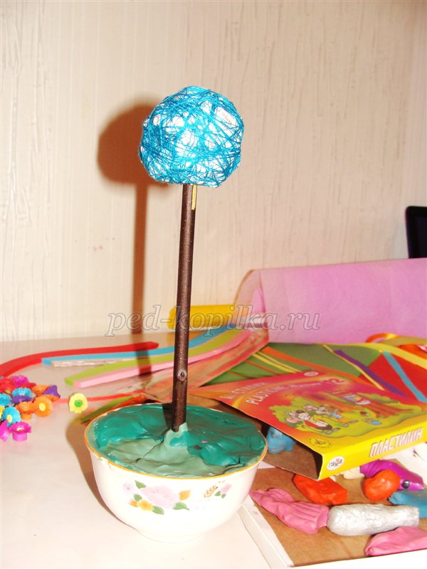 Топіари з паперових квітів. Майстер-клас