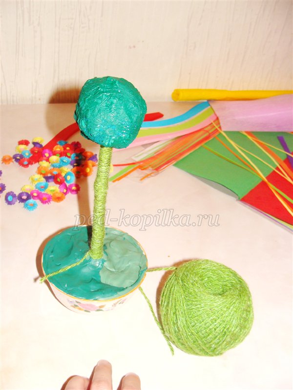 Топіари з паперових квітів. Майстер-клас