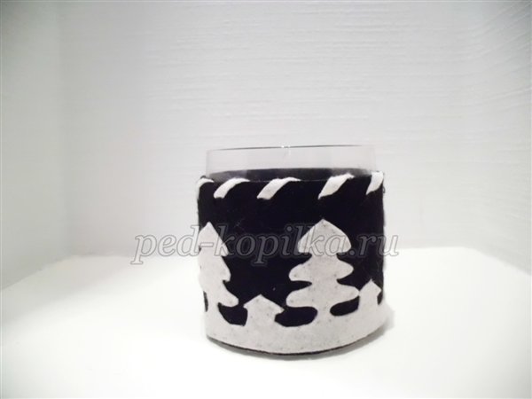 Оформлення стаканчика для свічки