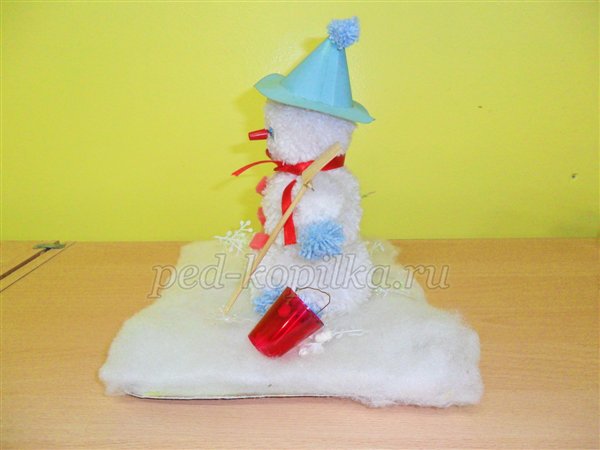 Майстер-клас Казковий сніговик з помпонів Майстер-клас Казковий сніговик з помпонів