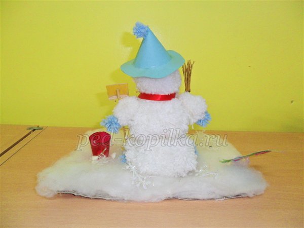 Майстер-клас Казковий сніговик з помпонів Майстер-клас Казковий сніговик з помпонів