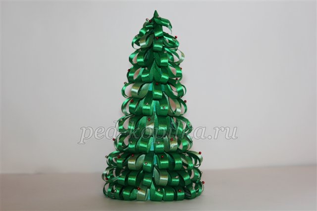 Ялинка з атласної стрічки. Майстер-клас Ялинка з атласної стрічки. Майстер-клас