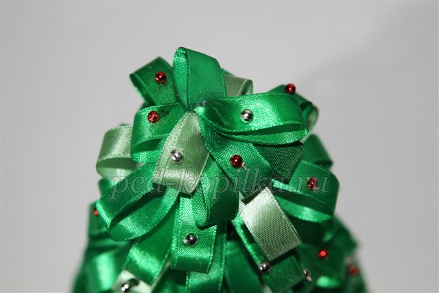 Ялинка з атласної стрічки. Майстер-клас Ялинка з атласної стрічки. Майстер-клас