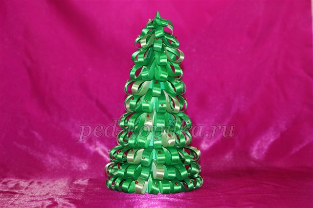 Ялинка з атласної стрічки. Майстер-клас Ялинка з атласної стрічки. Майстер-клас