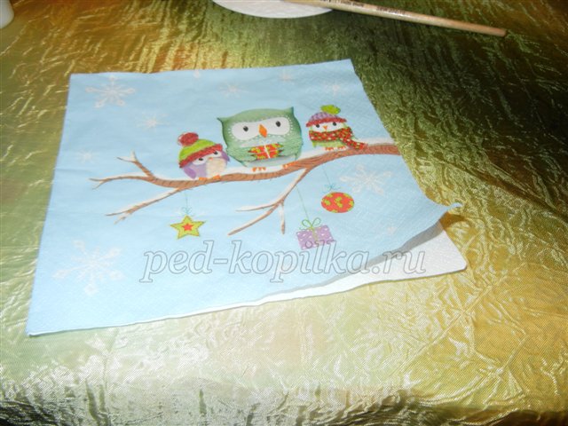 Підставка для серветок до Нового року. Майстер - клас