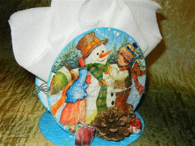 Підставка для серветок до Нового року. Майстер - клас