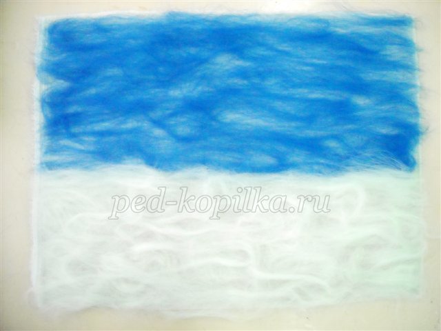 Картина з вовни Ніч перед Різдвом. Подарунок на Новий рік