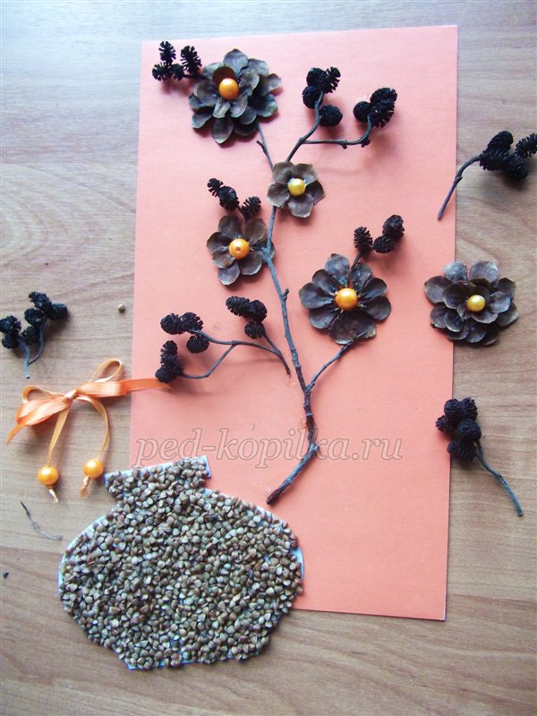 Осіннє панно з природного матеріалу. Майстер-клас Осіннє панно з природного матеріалу. Майстер-клас