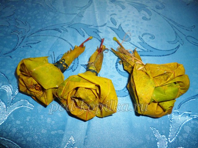 Осінній букет з кленового листя. Майстер-клас Осінній букет з кленового листя. Майстер-клас