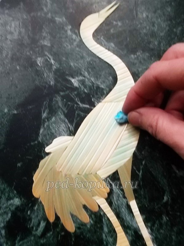 Панно Журавель Виріб із соломи