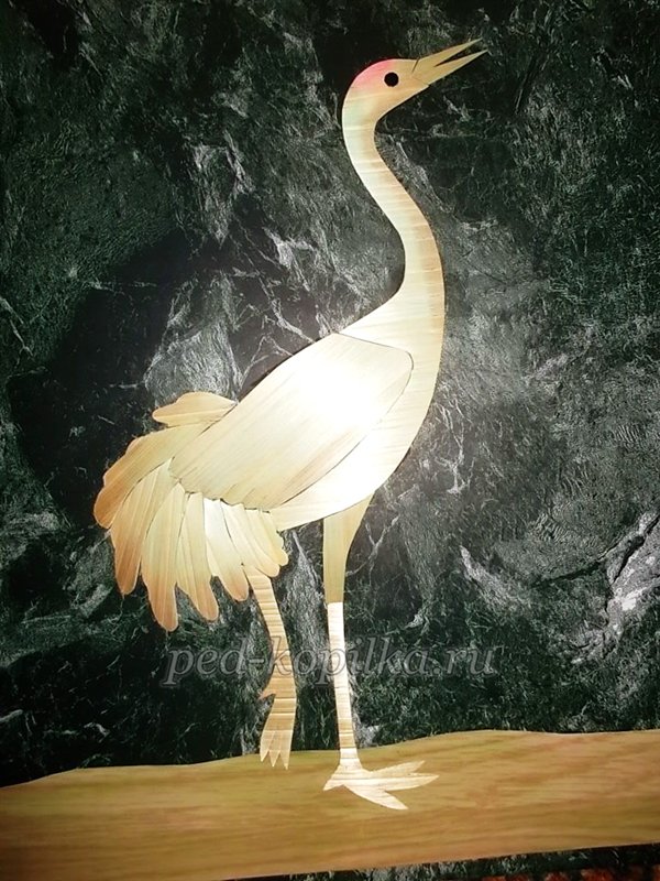 Панно Журавель Виріб із соломи