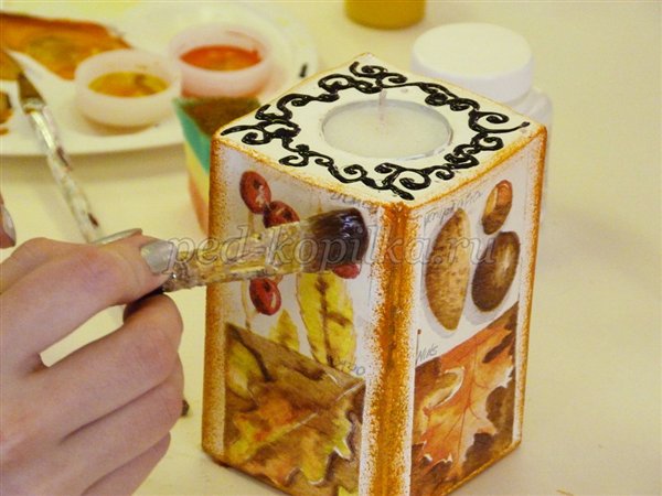 Підсвічники своїми руками. Майстер-клас. Осінь Підсвічники своїми руками. Майстер-клас. Осінь