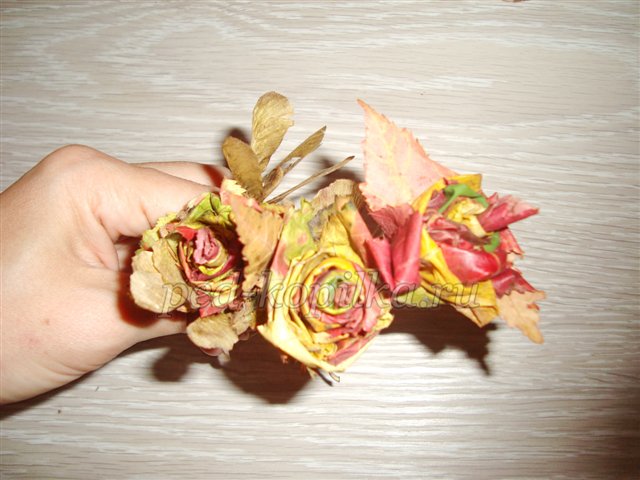 Троянди з осіннього листя. Майстер-клас Троянди з осіннього листя. Майстер-клас