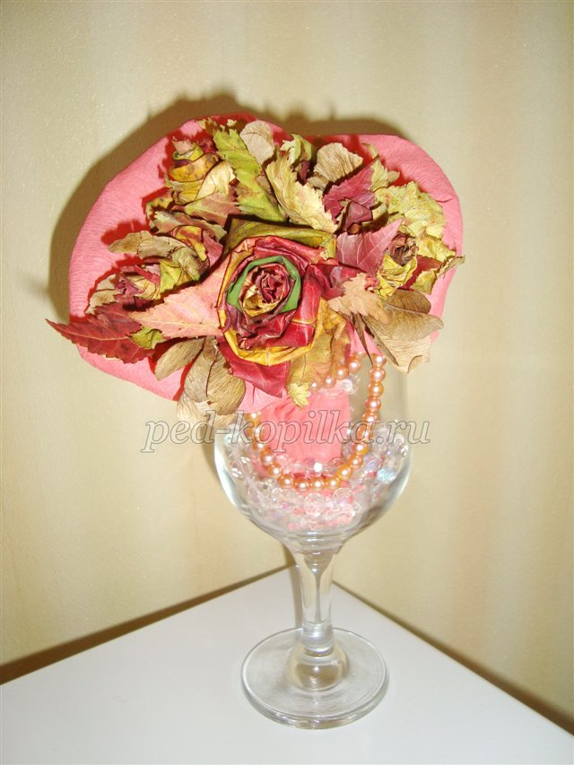 Троянди з осіннього листя. Майстер-клас Троянди з осіннього листя. Майстер-клас