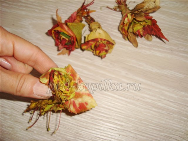 Троянди з осіннього листя. Майстер-клас Троянди з осіннього листя. Майстер-клас