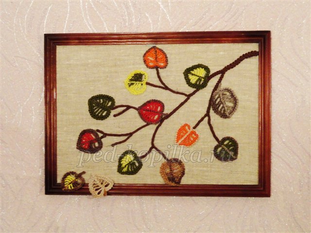 Майстер-клас. Панно «Фарби осені», пов'язане гачком Майстер-клас. Панно «Фарби осені», пов'язане гачком