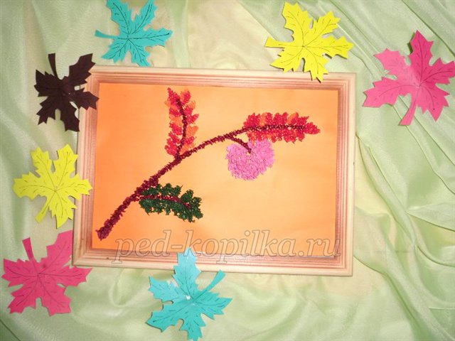 Гілка горобини з серветок. Майстер-клас