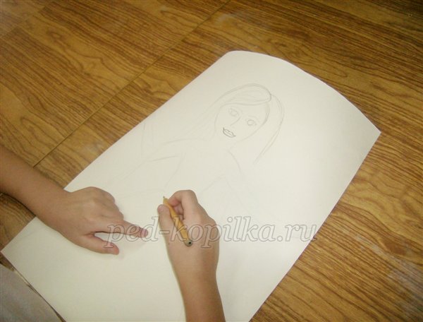 Аплікація з осіннього листя. Фея Аплікація з осіннього листя. Фея