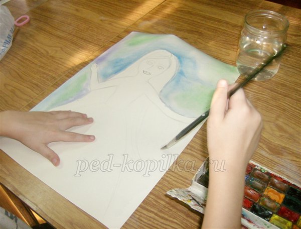 Аплікація з осіннього листя. Фея Аплікація з осіннього листя. Фея