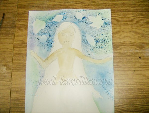 Аплікація з осіннього листя. Фея Аплікація з осіннього листя. Фея