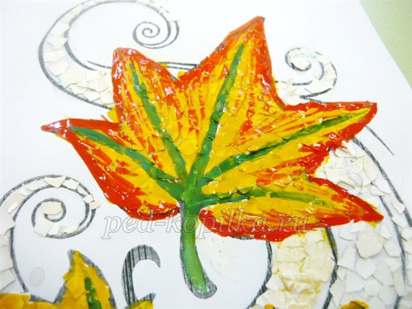 Аплікація з яєчної шкаралупи Аплікація з яєчної шкаралупи