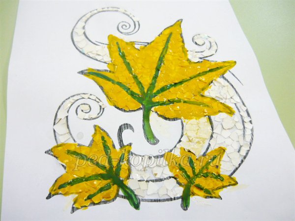 Аплікація з яєчної шкаралупи Аплікація з яєчної шкаралупи